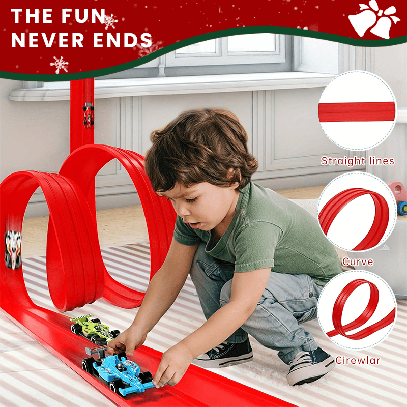 Christmas Surprise Gift: DIY Racetrack Racing Toy 🚗✨