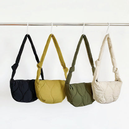 Crescent Quilted Crossbody Bag